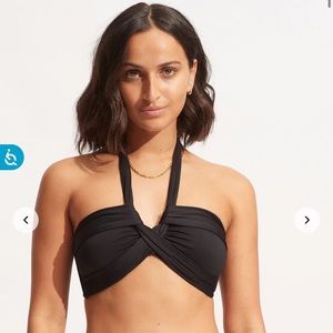 Seafolly Goddess Bandeau Halter Bikini Top